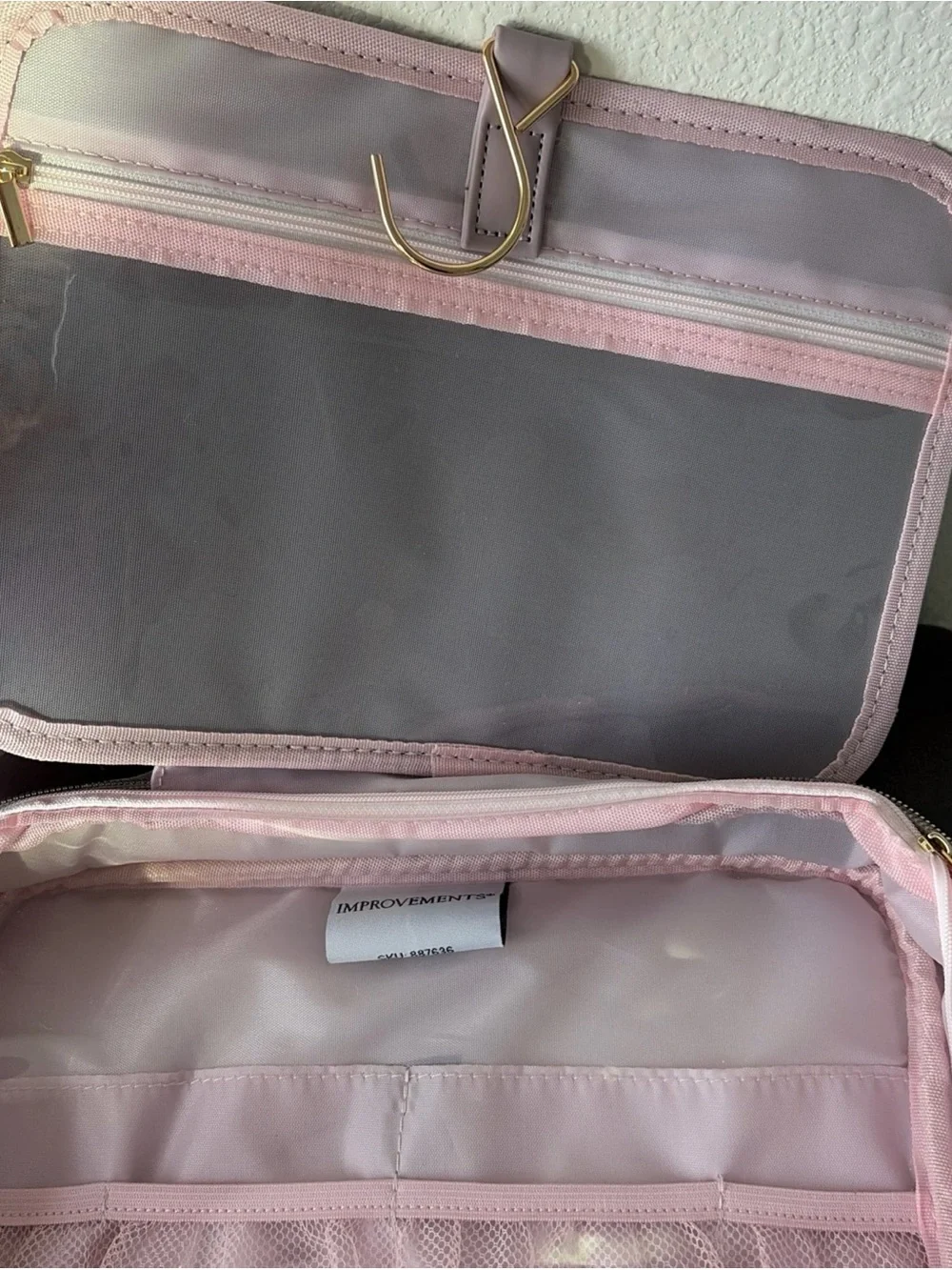 Improvements Beauty Travel Cosmetic/Toiletries Organizer Set of 2 Pink NWT